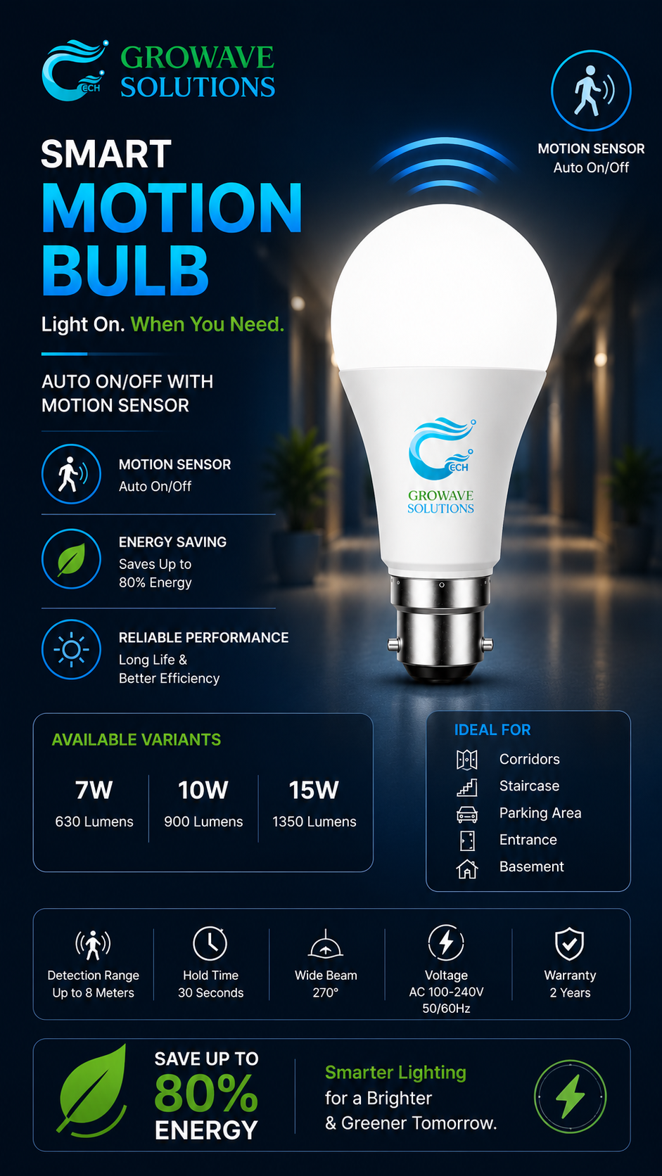 Smart motion bulb flyer