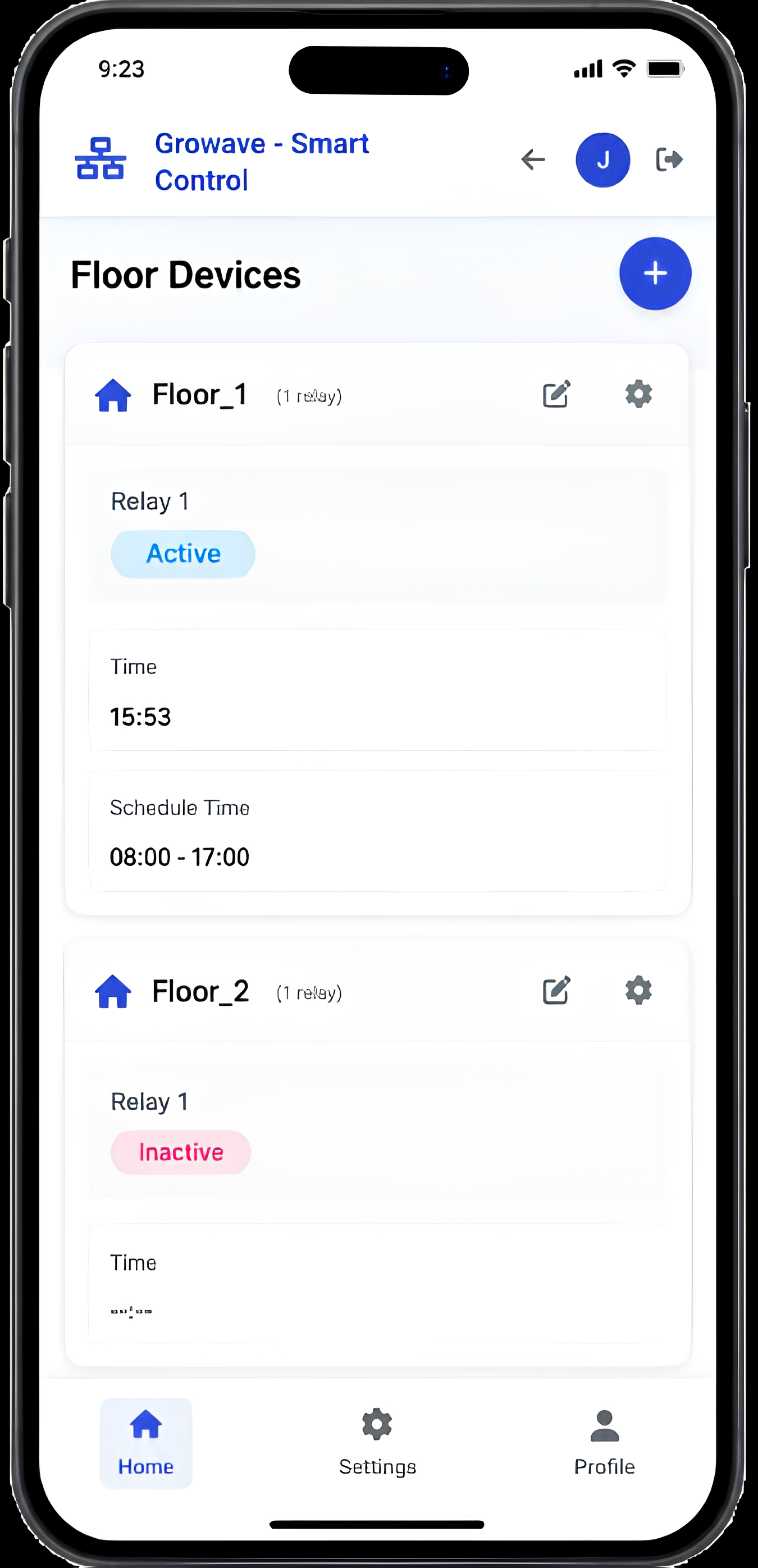 FloorSync mobile dashboard showing centralized floor control