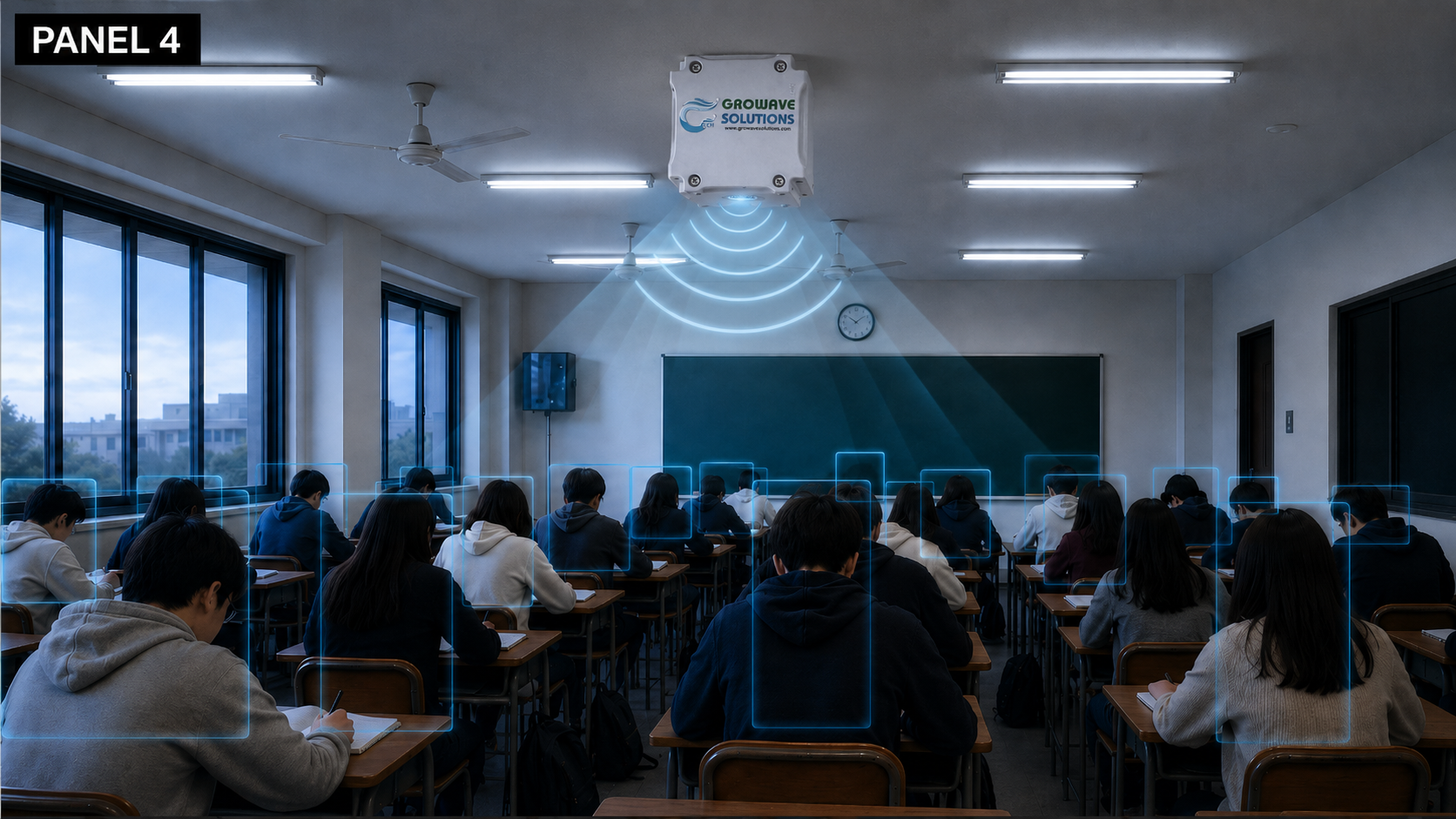 Presence-Aware controller installed in a classroom